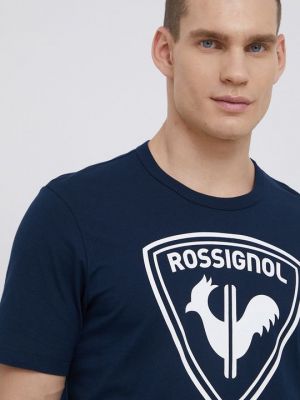 Хлопковая футболка Rossignol синяя