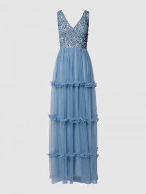 Sukienka wieczorowa Lace & Beads błękitna