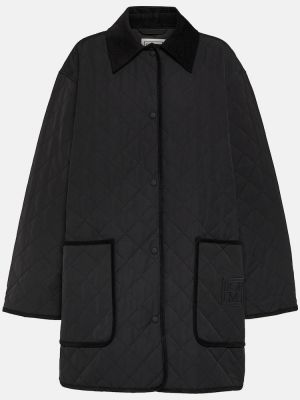 Prošivena jakna oversized Toteme crna