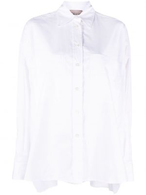 Памучна риза Semicouture бяло