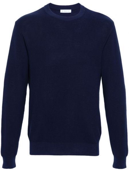 Пуловер с кръгло деколте Manuel Ritz синьо