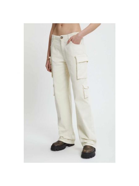 Pantalones cargo de algodón Ermanno Scervino beige