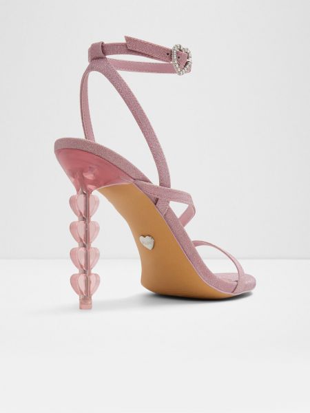 Sandály na podpatku na jehlovém podpatku Aldo růžové