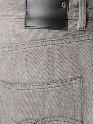 Plisované voľné džínsy R13 sivá