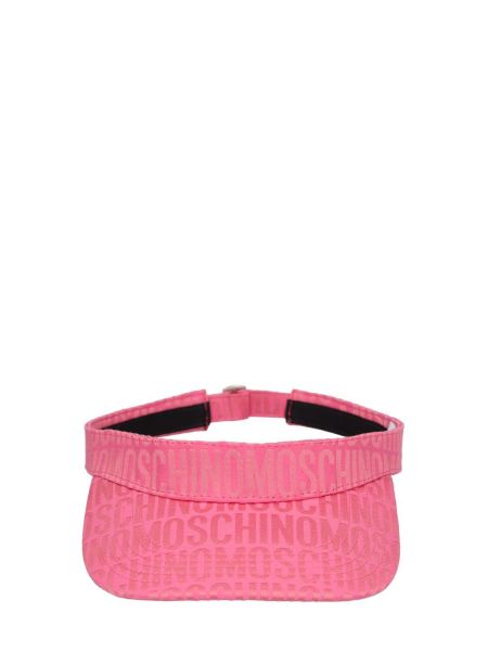 Žakárový čepice Moschino růžový