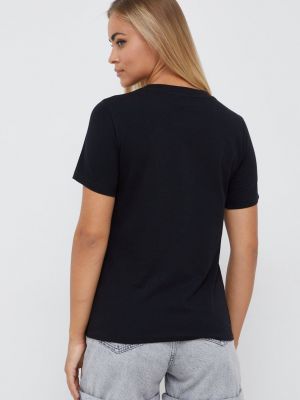 Хлопковая футболка Emporio Armani черная