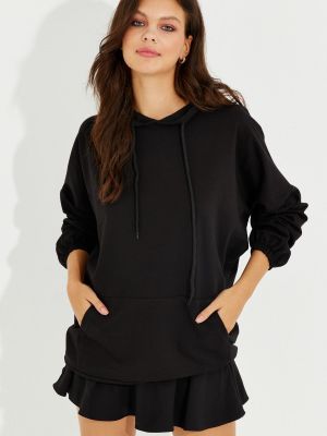 Bluza z kapturem z kieszeniami Cool & Sexy czarna