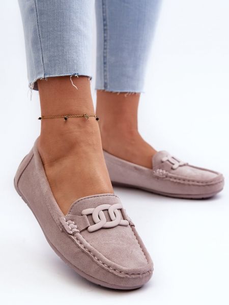Seemisnahksed loafer-kingad Kesi lilla