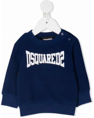 Trykt bomull sweatshirt for jenter Dsquared2 Kids blå