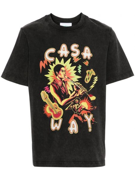 Kokvilnas t-krekls Casablanca melns