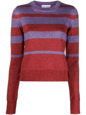 Sweter z okrągłym dekoltem Paco Rabanne fioletowy