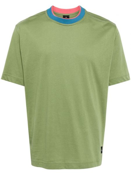 Kokvilnas t-krekls Ps Paul Smith zaļš