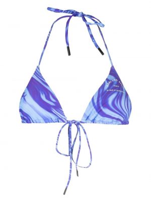 Bikini cu imagine cu imprimeu abstract Karl Lagerfeld albastru