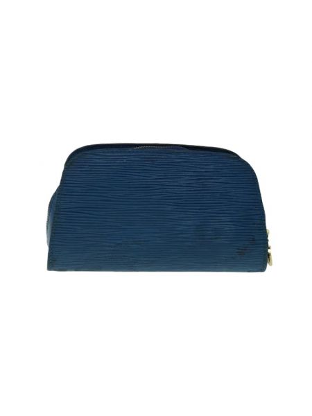Bolso clutch de cuero retro Louis Vuitton Vintage azul