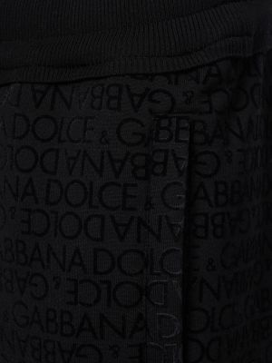 Jersey pamut sport nadrág Dolce & Gabbana fekete