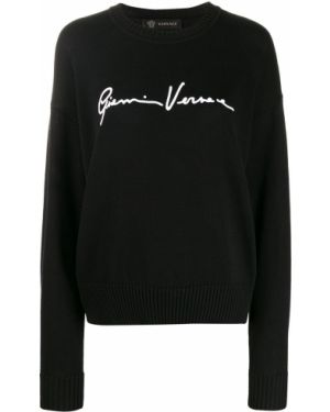 Jersey de tela jersey Versace negro