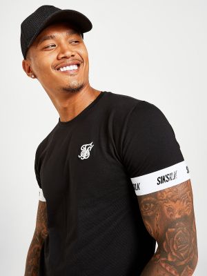 SikSilk Tape T-Shirt - Black - Mens, Black