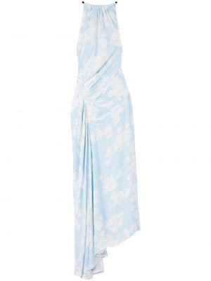 Viskózové přiléhavé dlouhé šaty bez rukávů Proenza Schouler - modrá