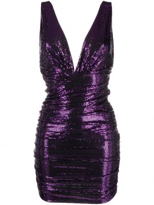 Mini obleka s cekini Alexandre Vauthier vijolična