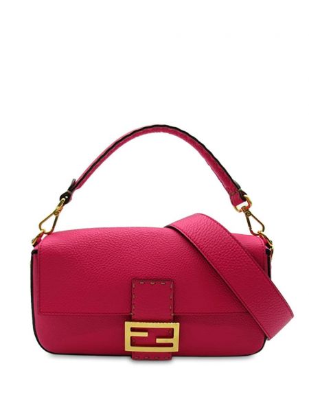 Δερμάτινη τσάντα Fendi Pre-owned ροζ