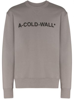 Sweatshirt aus baumwoll mit print A-cold-wall* grau