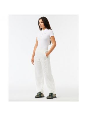 Pantalones de chándal de nailon Lacoste blanco