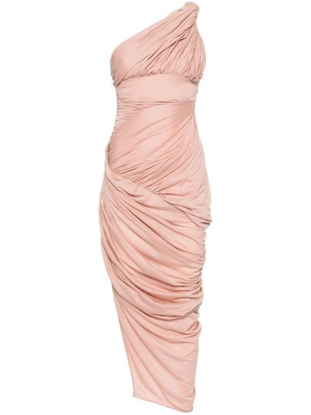 Вечерна рокля с драперии Rick Owens розово