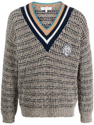 Пуловер с v-образно деколте Maison Kitsuné