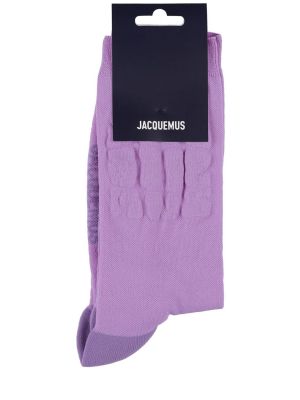 Nogavice Jacquemus vijolična