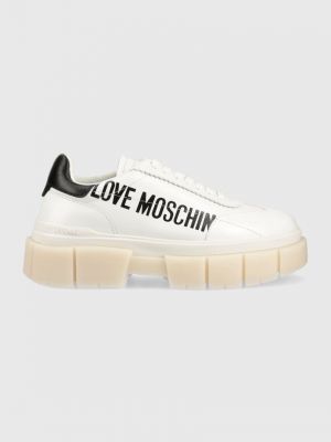 Love Moschino bőr sportcipő Sneakerd Belove 65 , JA15666G1G - fehér