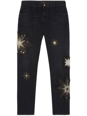 Hviezdne džínsy s rovným strihom Alanui čierna