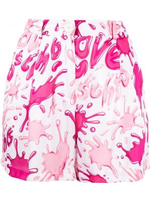 Pantalones cortos con estampado abstracto Love Moschino rosa