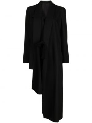 Асиметрично палто Yohji Yamamoto черно