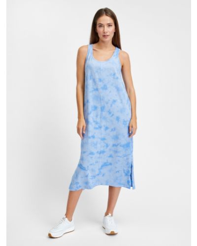 Batikované midi šaty Gap modré