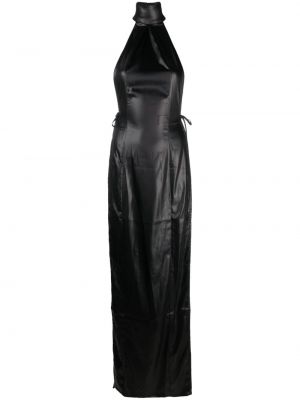 Kožené večerné šaty Ludovic De Saint Sernin čierna
