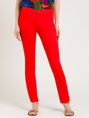 Pantalones slim fit con bolsillos Naf Naf rojo