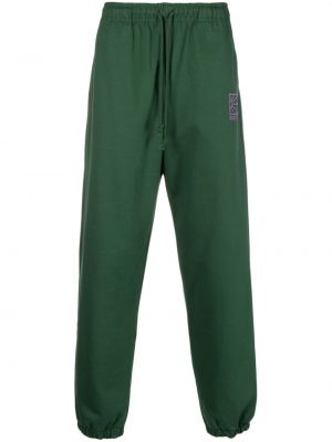 Pantaloni cu broderie Paccbet verde