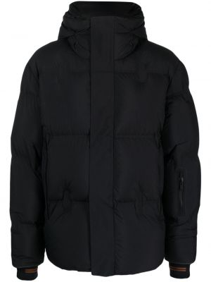 Péřová bunda s kapucí Zegna černá