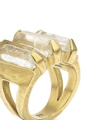 Žiedas su kristalais Goossens auksinė