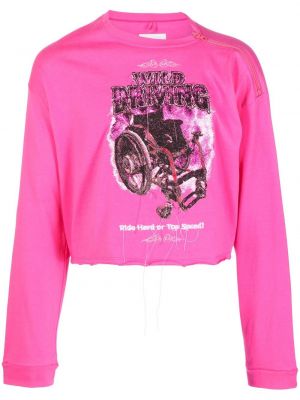 Långärmad t-shirt Doublet rosa