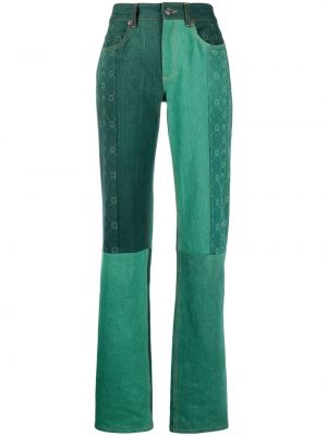 Pantalon droit Marine Serre vert