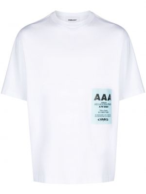 Памучна тениска с принт Ambush бяло