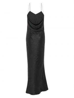 Jedwabna sukienka koktajlowa Saint Laurent czarna