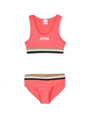 Tankini con stampa Boss Kidswear rosa