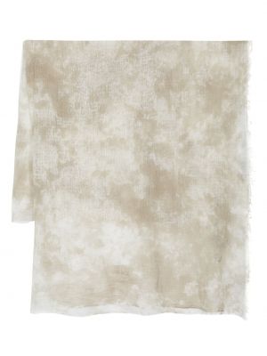 Кашмирен шал с протрити краища Avant Toi бяло