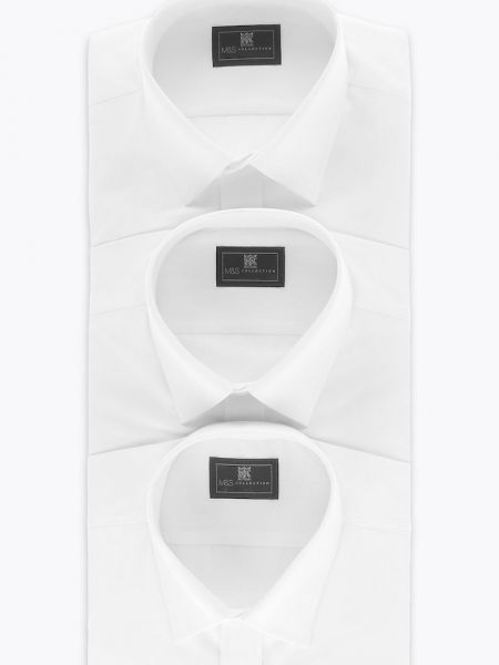 Приталенная рубашка Marks & Spencer белая
