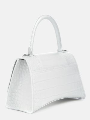 Кожени чанта през рамо Balenciaga бяло