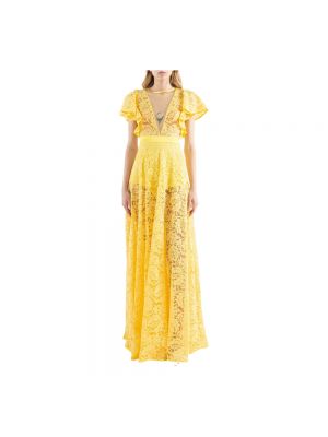 Sukienka długa Doris S żółta