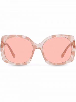 Oversize слънчеви очила с принт Dolce & Gabbana Eyewear розово