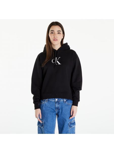 Černé saténové džíny Calvin Klein